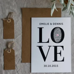 Personalisiertes Hochzeitsgeschenk | Pärchen Love Story | QrCode Geschenkkarte