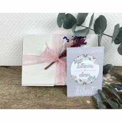 Personalisiertes Hochzeitsgeschenk mit Trockenblumen, Geschenk für Brautpaar, Geschenk zur standesamtlichen Trauung