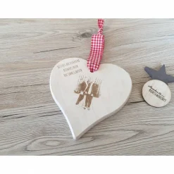 Personalisiertes Holzherz, Wandbild, Foto, Spruch, Geschenk, zum aufhängen