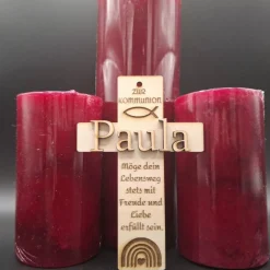 Personalisiertes Holzkreuz mit Name | 3D Kreuz zur Taufe, Geburt, Kommunion | Geschenk Kind | Holzdeko religiös