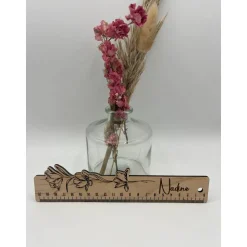 Personalisiertes Holz-Lineal zur Einschulung, Schulkind 2025 für die Schultüte