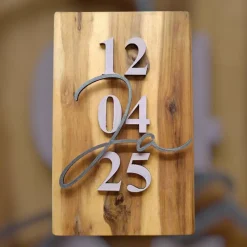 Personalisiertes Holzschild – Geschenk zur Hochzeit, zum Jubiläum oder Hochzeitstag individuell, persönlich, natürlich