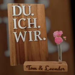 Personalisiertes Holzschild – Geschenk zur Hochzeit, zum Jubiläum oder Hochzeitstag individuell, persönlich, natürlich