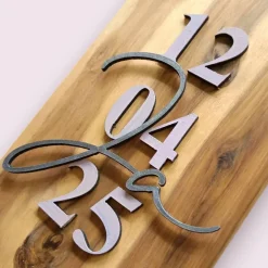 Personalisiertes Holzschild – Geschenk zur Hochzeit, zum Jubiläum oder Hochzeitstag individuell, persönlich, natürlich