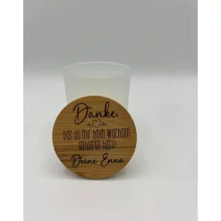 Personalisiertes Kerzengeschenk im Glas für Erzieherin, Hebamme & Tagesmutter – Abschied, Dankeschön mit Name
