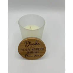 Personalisiertes Kerzengeschenk im Glas für Erzieherin, Hebamme & Tagesmutter – Abschied, Dankeschön mit Name