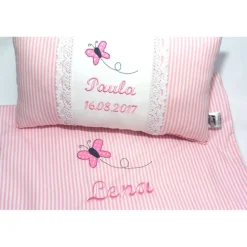 personalisiertes Kissen Namenskissen Geburtskissen für Jungen und Mädchen Geschenk zur Taufe Geburt Kommunion Einschulung