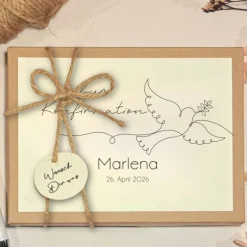 Personalisiertes Konfirmationsgeschenk – Geldgeschenkbox mit Namen & Datum, handgefertigt