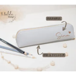 Personalisiertes Mäppchen mit Herz I Federmäppchen I Geschenkidee Lehrer Schüler I Geschenk I Schule