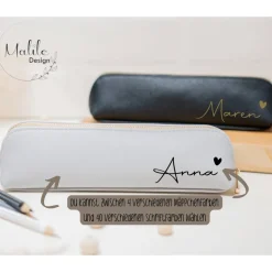 Personalisiertes Mäppchen mit Herz I Federmäppchen I Geschenkidee Lehrer Schüler I Geschenk I Schule