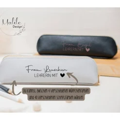 Personalisiertes Mäppchen Lehrerin mit Herz I Federmäppchen I Geschenkidee I Geschenk I Stiftemäppchen