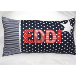 Personalisiertes Namenskissen für Jungen & Mädchen – Geschenk zur Geburt, Taufe & Einschulung – Verschiedene Farben wählbar – 20cm x 40cm