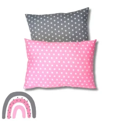 Personalisiertes Namenskissen zur Geburt oder Taufe – Kissen Geschenk für Jungen & Mädchen mit Engelmotiv, 20cm x 30cm