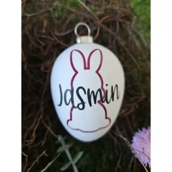 personalisiertes Osterei • Hase • Geschenk zu Ostern • Osterstrauß • Hasenohren • Osterei mit Name •