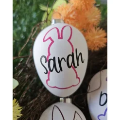 personalisiertes Osterei • Hase • Geschenk zu Ostern • Osterstrauß • Hasenohren • Osterei mit Name •