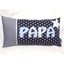 Personalisiertes Papa Kissen mit Stern – Namenskissen als Geschenk, viele Farben, 20x40cm