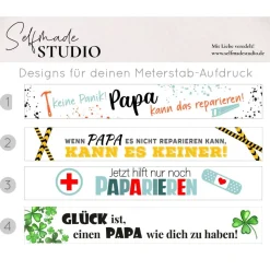 Personalisiertes Papa Meterstab – Dein individuelles Geschenk zum Reparieren & Werkeln – Vatertag & Handwerker Geschenk