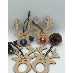 Personalisiertes Rentier für Schoko Weihnachtskugeln, Baumschmuck, Weihnachten