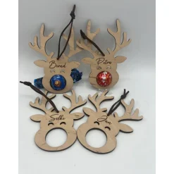 Personalisiertes Rentier für Schoko Weihnachtskugeln, Baumschmuck, Weihnachten