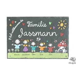 Personalisiertes Schiefer Türschild mit Familienname – Exklusives Geschenk für jeden Anlass