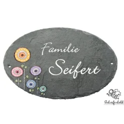 Personalisiertes Schiefertürschild mit Name – Hochwertiges Hochzeitsgeschenk für das Brautpaar