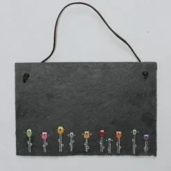 Personalisiertes Schiefertürschild – Handgemachtes Namensschild als Geschenk für Familie, Hochzeit & Einzug