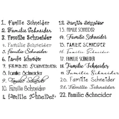 Personalisiertes Schiefertürschild als Hochzeitsgeschenk – Oval, handbemalt, wetterfest