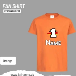 Personalisiertes Shirt Fußball EM Europameisterschaft Deutschland Wunschzahl & Name