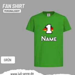 Personalisiertes Shirt Fußball EM Europameisterschaft Deutschland Wunschzahl & Name