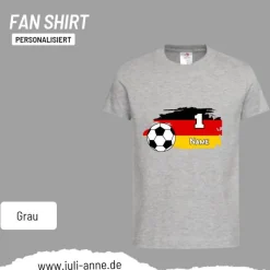 Personalisiertes Shirt Fußball EM Europameisterschaft Deutschland Wunschzahl & Name