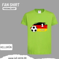 Personalisiertes Shirt Fußball EM Europameisterschaft Deutschland Wunschzahl & Name