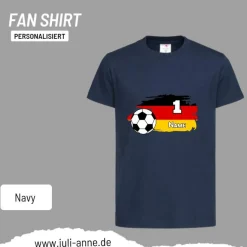 Personalisiertes Shirt Fußball EM Europameisterschaft Deutschland Wunschzahl & Name