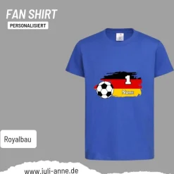 Personalisiertes Shirt Fußball EM Europameisterschaft Deutschland Wunschzahl & Name