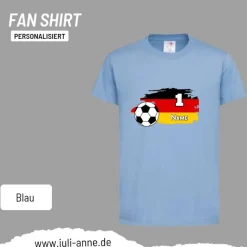 Personalisiertes Shirt Fußball EM Europameisterschaft Deutschland Wunschzahl & Name