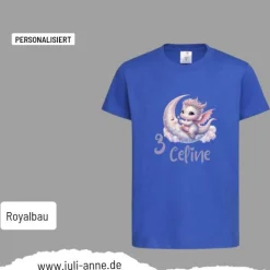 Personalisiertes Shirt GEBURTSTAG Zahl & Name personalisiert Mond Drache Baby