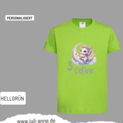 Personalisiertes Shirt GEBURTSTAG Zahl & Name personalisiert Mond Drache Baby