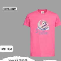 Personalisiertes Shirt GEBURTSTAG Zahl & Name personalisiert Mond Drache Baby