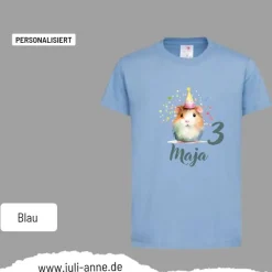 Personalisiertes Shirt GEBURTSTAG Zahl & Name personalisiert Meerschweinchen 1