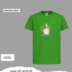 Personalisiertes Shirt GEBURTSTAG Zahl & Name personalisiert Meerschweinchen 1