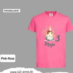 Personalisiertes Shirt GEBURTSTAG Zahl & Name personalisiert Meerschweinchen 1