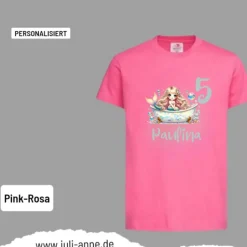 Personalisiertes Shirt GEBURTSTAG Zahl & Name personalisiert MERMAID CUTIE 2 Badewanne