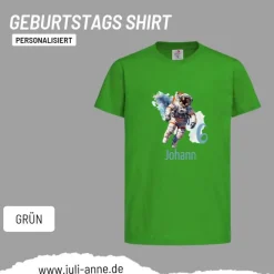Personalisiertes Shirt GEBURTSTAG Zahl & Name personalisiert SPACE Astronaut