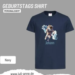 Personalisiertes Shirt GEBURTSTAG Zahl & Name personalisiert SPACE Astronaut