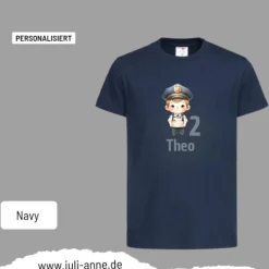 Personalisiertes Shirt GEBURTSTAG Zahl & Name personalisiert Polizei Junge Kuchen
