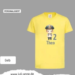 Personalisiertes Shirt GEBURTSTAG Zahl & Name personalisiert Polizei Junge Kuchen