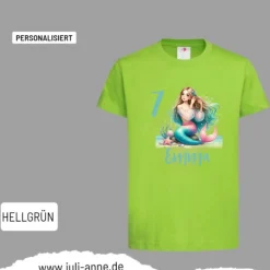 Personalisiertes Shirt GEBURTSTAG Zahl & Name personalisiert MERMAID CUTIE 5
