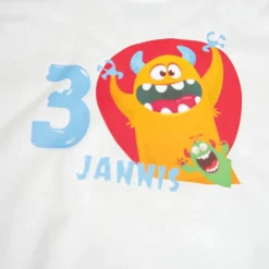 Personalisiertes Shirt Geburtstag süße Monster mit Name & Zahl