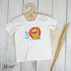 Personalisiertes Shirt Geburtstag süße Monster mit Name & Zahl