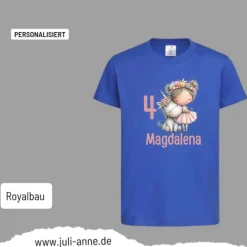 Personalisiertes Shirt GEBURTSTAG Zahl & Name personalisiert EINHORN MÄDCHEN 2