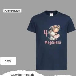 Personalisiertes Shirt GEBURTSTAG Zahl & Name personalisiert EINHORN MÄDCHEN 2